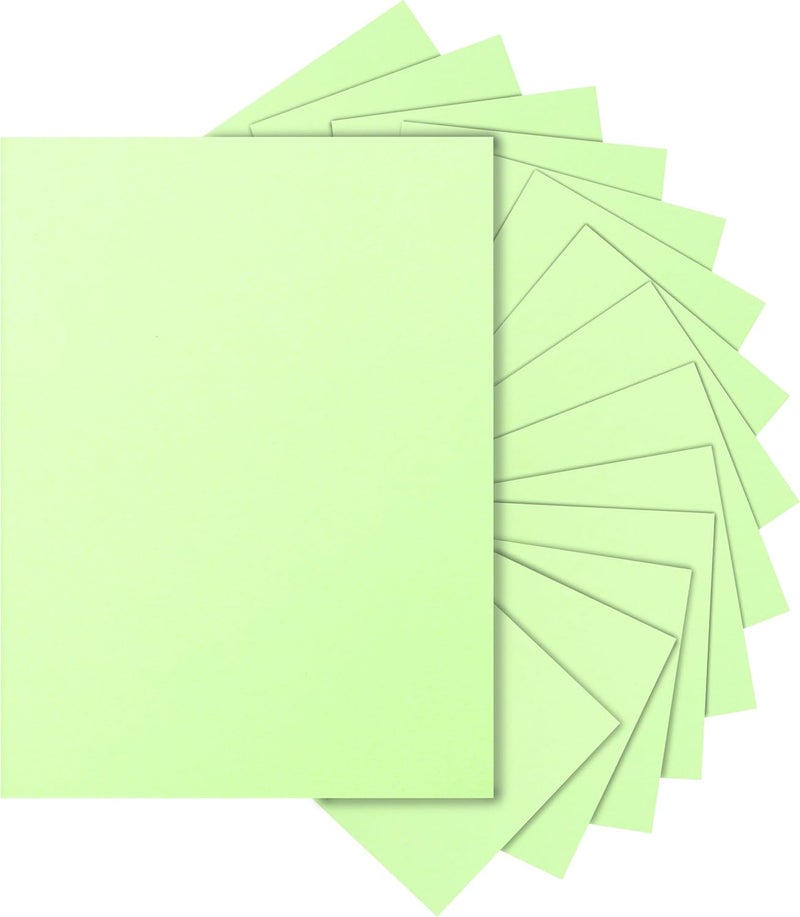 Silunkia 40 Sheets Light Green Cardstock 8.5 x 11 Craft Paper, 75lb Premium Green Paper Card Stock for DIY Cards Making, Greeting Cards, Wedding Invitations, Birthday Party - Image 1